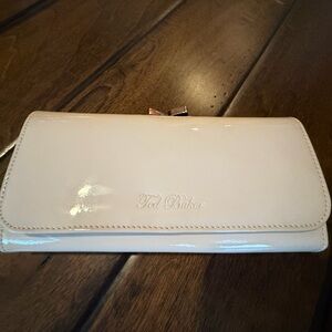 Ted Baker Glossy Beige Wallet with Bow